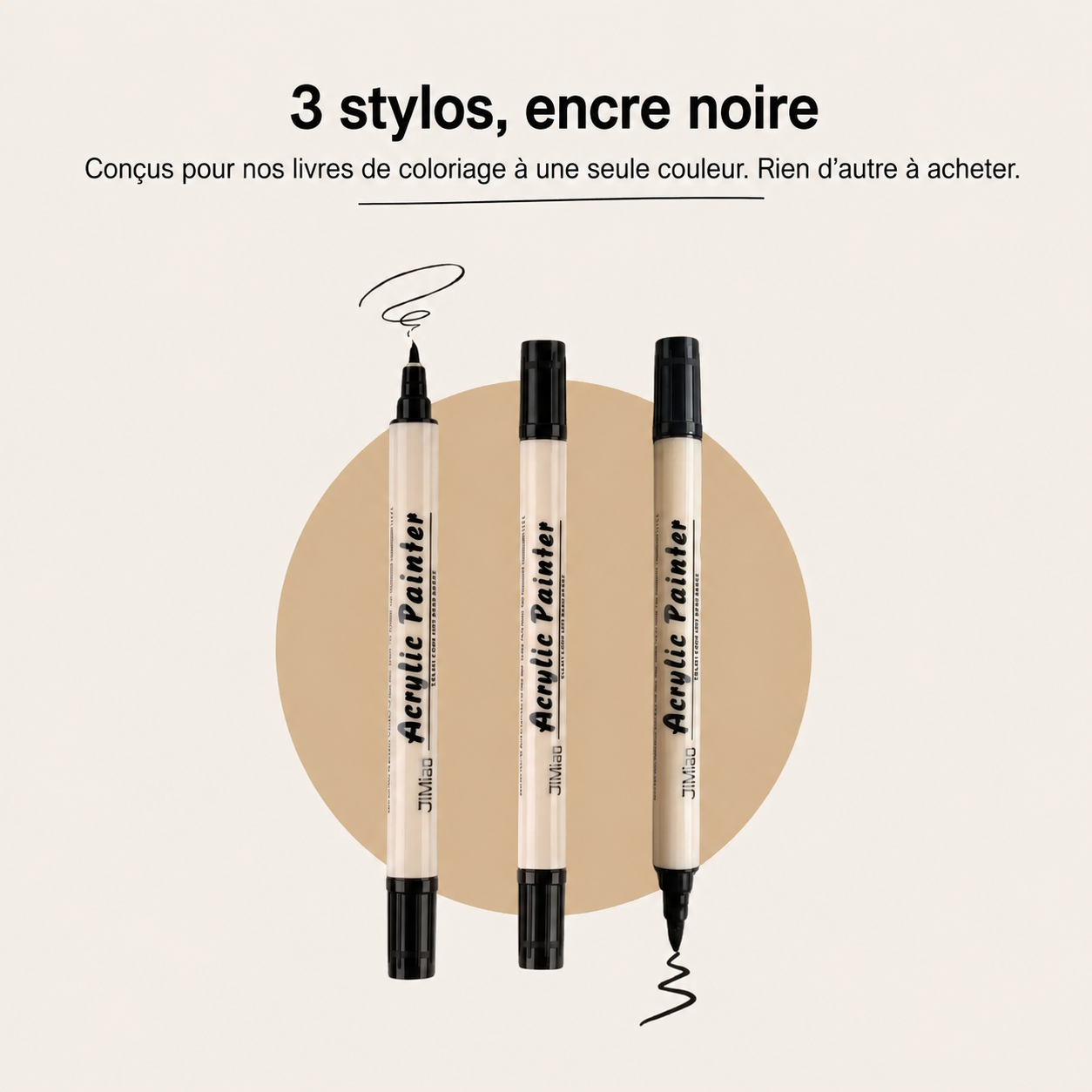 3 Stylos à double pointe