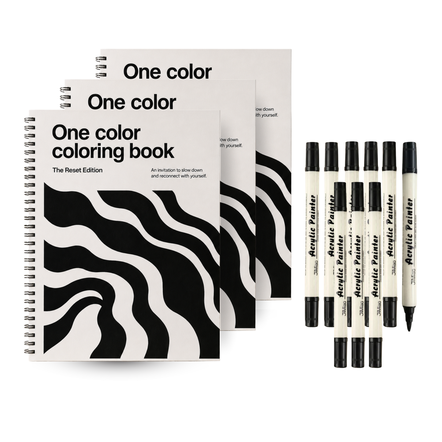 Livre de coloriage à une seule couleur – Édition Reset®