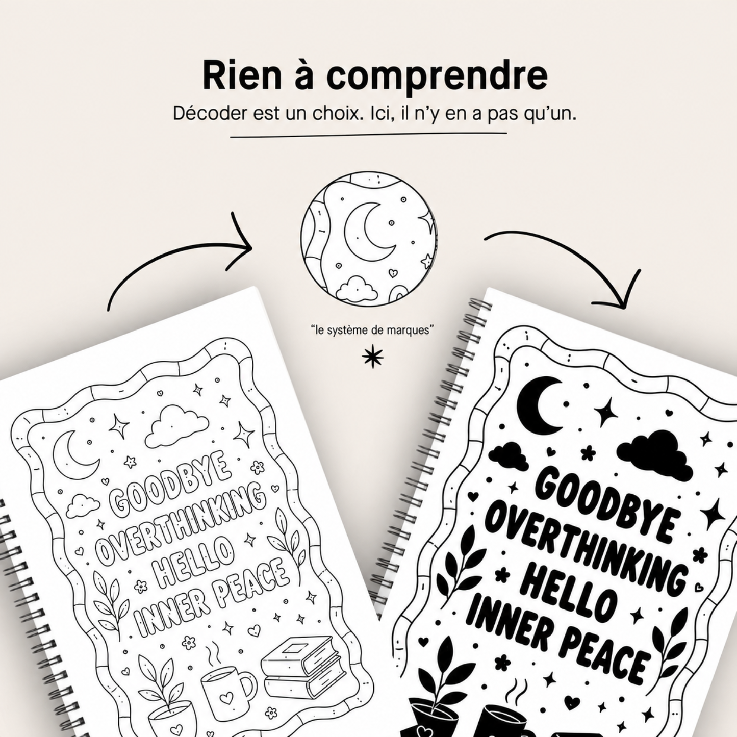Livre de coloriage à une seule couleur – Édition Reset®