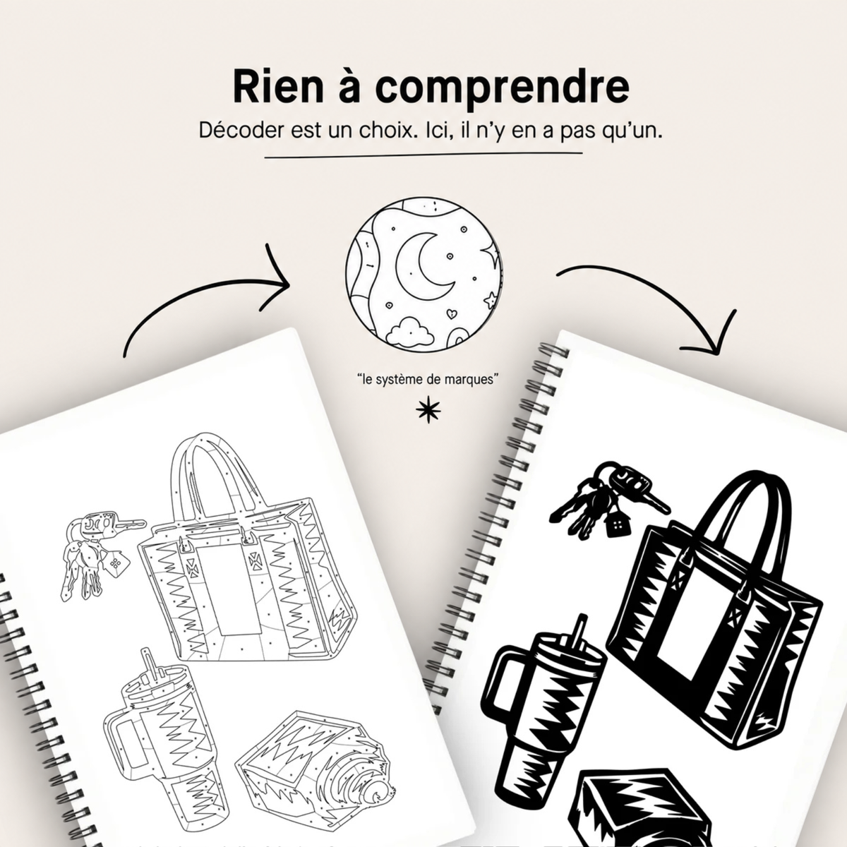 Livre de coloriage à une seule couleur – Édition Reset®