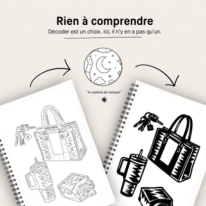 Livre de coloriage à une seule couleur – Édition Reset®