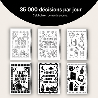 Livre de coloriage à une seule couleur – Édition Reset®