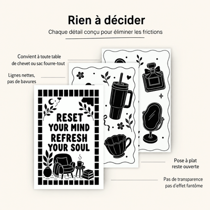 Livre de coloriage à une seule couleur – Édition Reset®