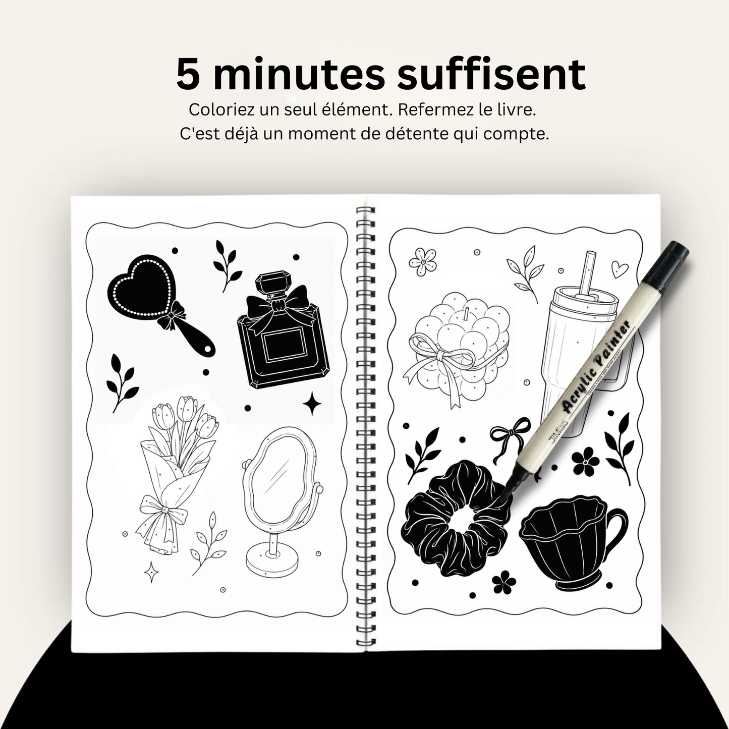 Livre de coloriage à une seule couleur – Édition Reset®
