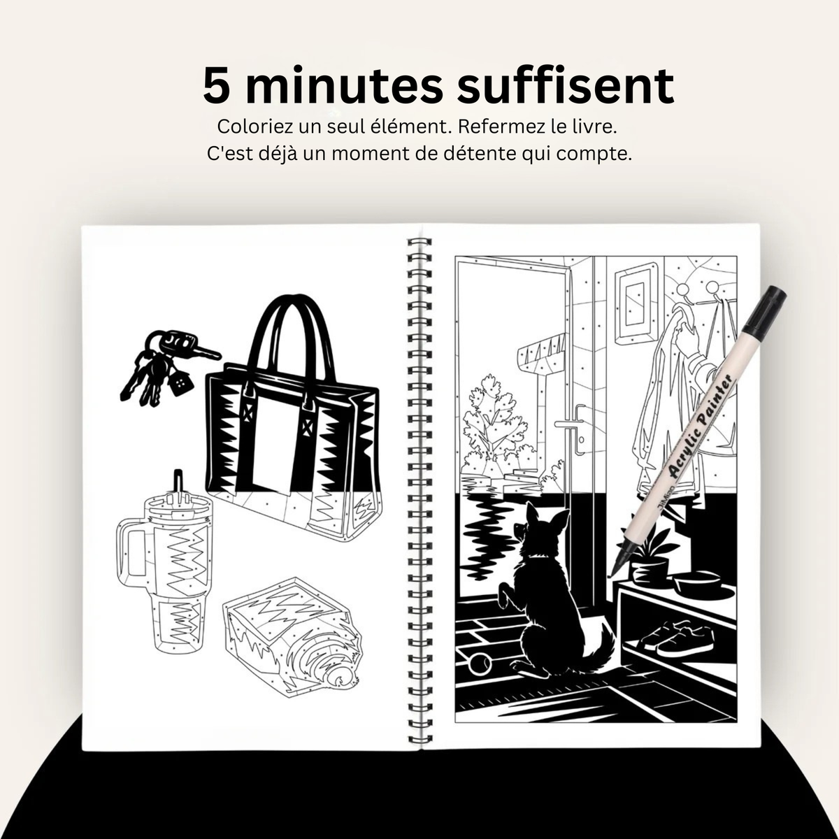 Livre de coloriage à une seule couleur – Édition Reset®