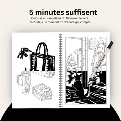 Livre de coloriage à une seule couleur – Édition Reset®